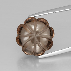 Quarzo fumé naturale marrone da 8,66 ct, trasparente, trasparente/traslucido
