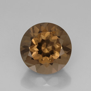 Quarzo fumé naturale marrone da 11,14 ct, taglio rotondo, VVS-VS