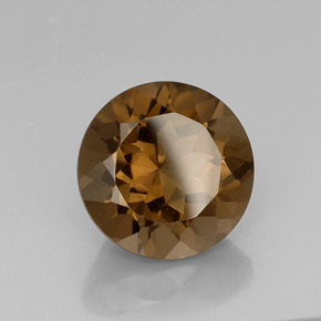 Quarzo fumé naturale marrone da 11,14 ct, taglio rotondo, VVS-VS