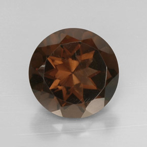 Quarzo fumé naturale marrone fumé da 11,41 ct, taglio rotondo, VVS