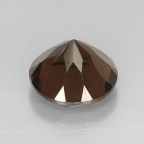 Quarzo fumé naturale marrone fumé da 11,41 ct, taglio rotondo, VVS