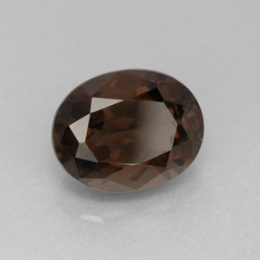 Quarzo fumé naturale marrone da 2,75 ct, taglio ovale, VVS-VS