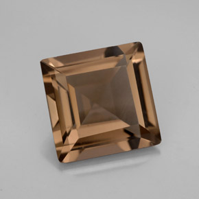 Quarzo fumé naturale marrone da 3,70 ct, quadrato, VS