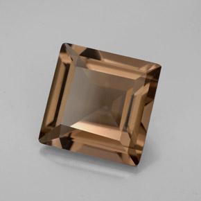 Quarzo fumé naturale marrone da 3,70 ct, quadrato, VS