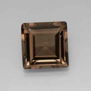 Quarzo fumé naturale marrone da 4,05 ct, quadrato, VS