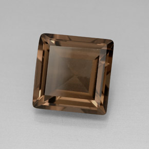Quarzo fumé naturale marrone da 4,05 ct, quadrato, VS