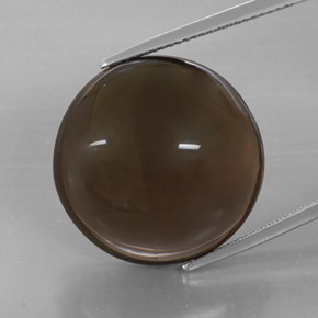 Quarzo fumé naturale marrone da 32,13 ct, taglio rotondo, traslucido