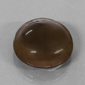 Quarzo fumé naturale marrone da 17,35 ct, taglio rotondo, traslucido