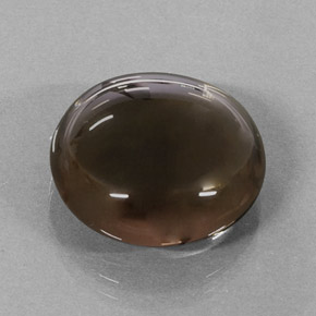 Quarzo fumé naturale marrone da 15,68 ct, taglio rotondo, traslucido