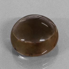 Quarzo fumé naturale marrone da 20,78 ct, taglio rotondo, traslucido