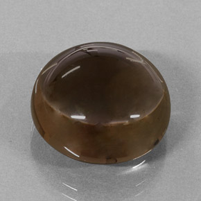 Quarzo fumé naturale marrone da 20,78 ct, taglio rotondo, traslucido