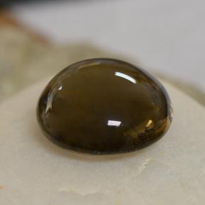 Quarzo fumé naturale marrone da 16,17 ct, taglio rotondo, traslucido