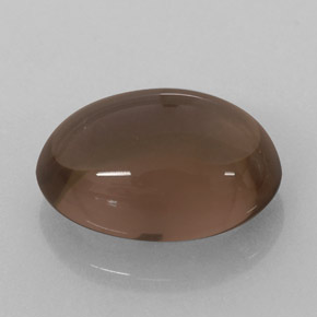 Quarzo fumé naturale marrone da 3,52 ct, taglio ovale, traslucido