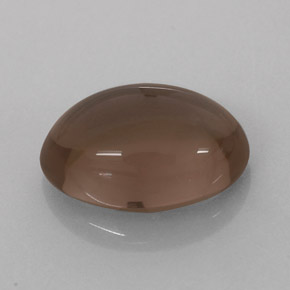 Quarzo fumé naturale marrone da 3,67 ct, taglio ovale, traslucido