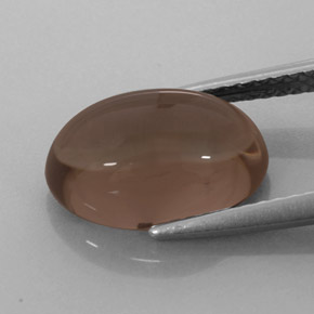 Quarzo fumé naturale marrone da 3,67 ct, taglio ovale, traslucido