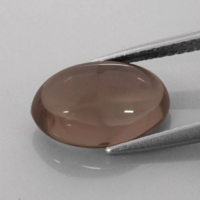 Quarzo fumé naturale marrone da 3,17 ct, taglio ovale, traslucido