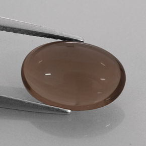 Quarzo fumé naturale marrone da 3,08 ct, taglio ovale, traslucido