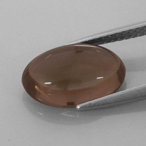 Quarzo fumé naturale marrone da 3,08 ct, taglio ovale, traslucido