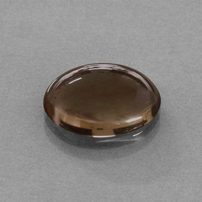 Quarzo fumé naturale marrone da 3,28 ct, taglio ovale, traslucido