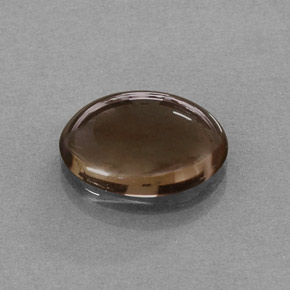 Quarzo fumé naturale marrone da 3,28 ct, taglio ovale, traslucido