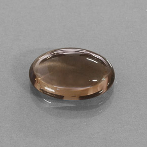 Quarzo fumé naturale marrone da 3,43 ct, taglio ovale, traslucido