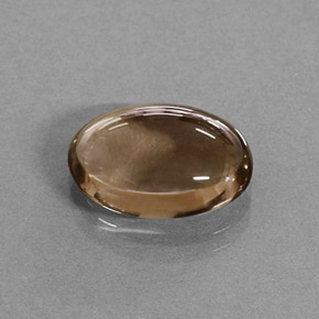 Quarzo fumé naturale marrone da 3,17 ct, taglio ovale, traslucido