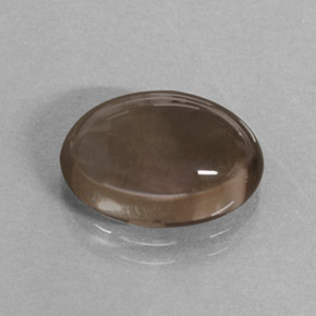 Quarzo fumé naturale marrone da 3,61 ct, taglio ovale, traslucido