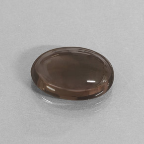 Quarzo fumé naturale marrone da 3,50 ct, taglio ovale, traslucido
