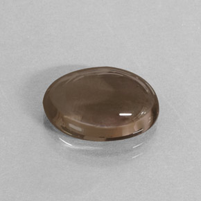 Quarzo fumé naturale marrone da 3,59 ct, taglio ovale, traslucido