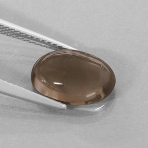 Quarzo fumé naturale marrone da 3,59 ct, taglio ovale, traslucido