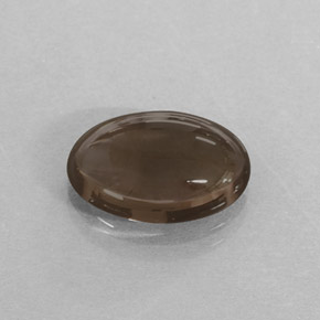 Quarzo fumé naturale marrone da 2,97 ct, taglio ovale, traslucido
