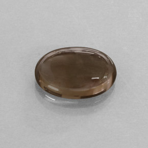 Quarzo fumé naturale marrone da 3,24 ct, taglio ovale, traslucido