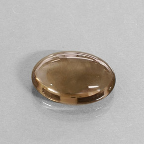 Quarzo fumé naturale marrone da 3,42 ct, taglio ovale, traslucido