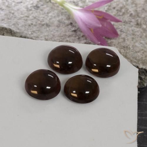 Gemme di Quarzo fumé ombra marrone naturale da 27.53 ct, Rotondo, Trasparente