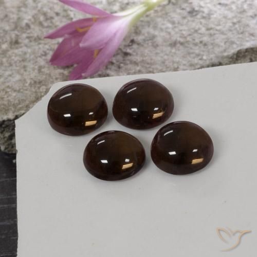 Gemme di Quarzo fumé ombra marrone naturale da 27.53 ct, Rotondo, Trasparente