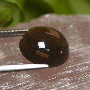 Quarzo fumé naturale marrone da 6,31 ct, taglio rotondo, trasparente