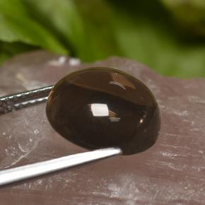 Quarzo fumé naturale marrone da 6,70 ct, taglio rotondo, trasparente
