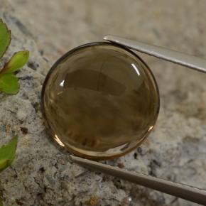 Quarzo fumé naturale marrone da 5,63 ct, taglio rotondo, trasparente