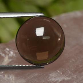 Quarzo fumé naturale marrone da 5,82 ct, taglio rotondo, trasparente