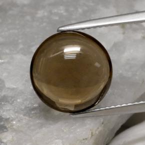 Quarzo fumé naturale marrone da 5,62 ct, taglio rotondo, trasparente