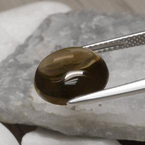 Quarzo fumé naturale marrone da 5,78 ct, taglio rotondo, trasparente