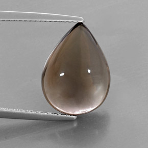 Quarzo fumé naturale marrone da 7,79 ct, taglio a pera, trasparente