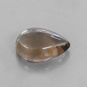 Quarzo fumé naturale marrone da 8,58 ct, taglio a pera, trasparente