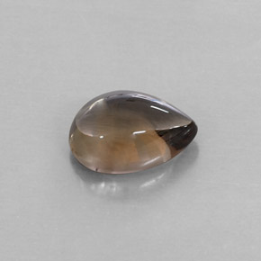 Quarzo fumé naturale marrone da 4,55 ct, taglio a pera, trasparente
