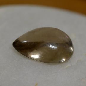 Quarzo fumé naturale marrone da 4,19 ct, taglio a pera, trasparente
