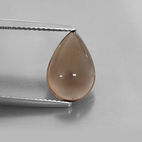 Quarzo fumé naturale marrone da 3,68 ct, trasparente, trasparente/traslucido