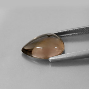Quarzo fumé naturale marrone da 3,68 ct, trasparente, trasparente/traslucido