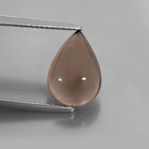 Quarzo fumé naturale marrone da 4,39 ct, trasparente, trasparente/traslucido