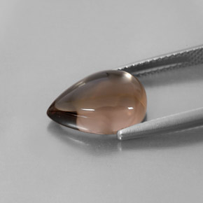 Quarzo fumé naturale marrone da 4,39 ct, trasparente, trasparente/traslucido