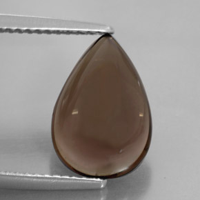Quarzo fumé naturale marrone da 3,86 ct, trasparente, trasparente/traslucido